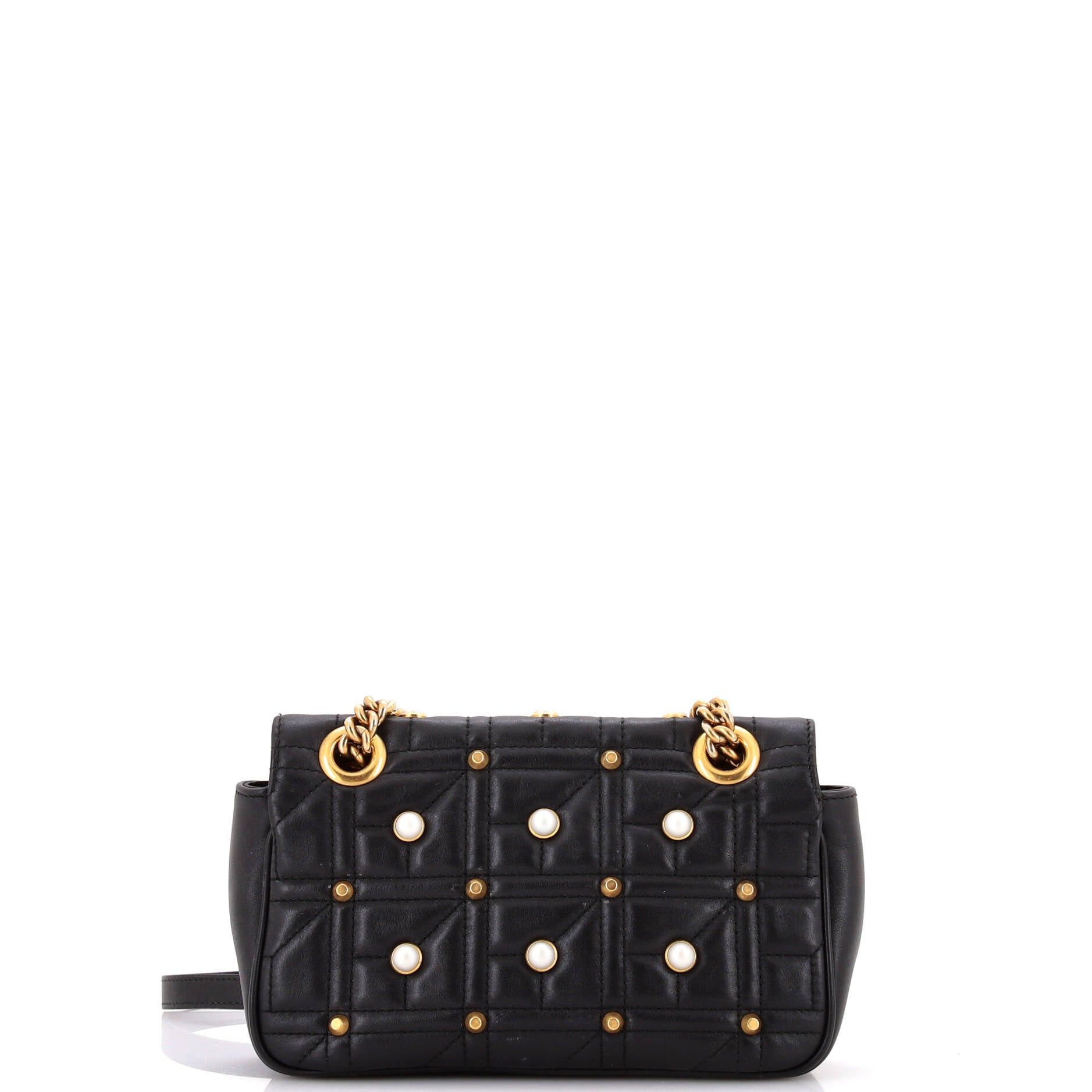 Gucci Pearly GG Marmont Flap Bag Size ONE SIZE - 3 Thumbnail
