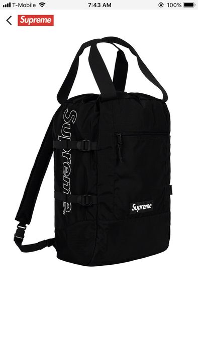 Supreme tote backpack outlet black