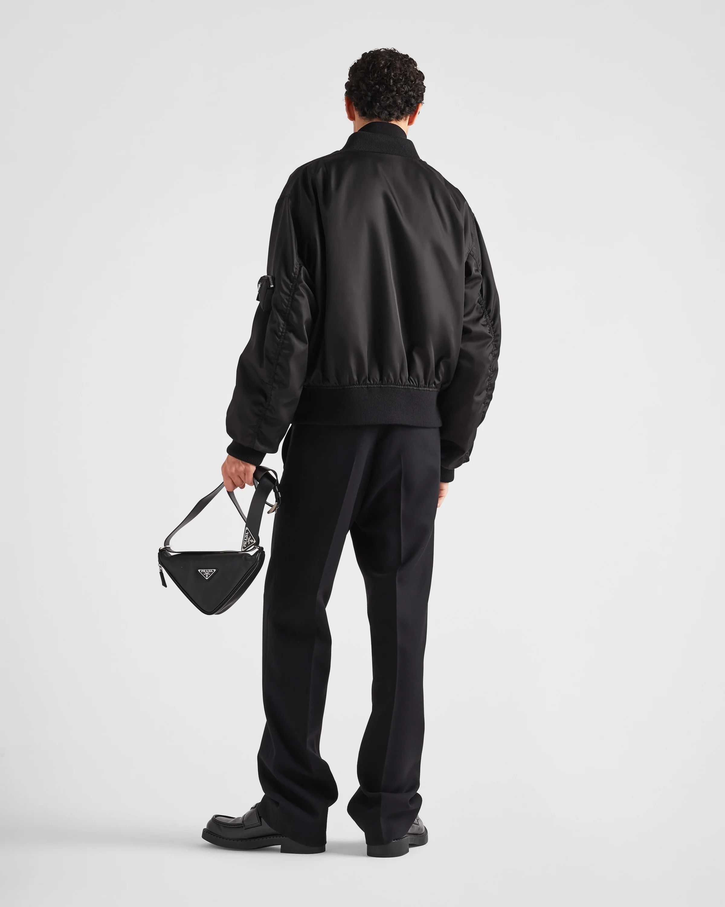 Prada Re-Nylon bomber jacket in black Size US XS / EU 42 / 0 - 4 Thumbnail