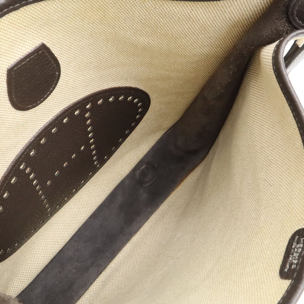 Hermes Hermes Hermès Evelyne II PM Toile H Leather Shoulder Bag Textile Crossbody Bag Stamp J (2006) DUTY FREE for USA Size ONE SIZE - 6 Thumbnail