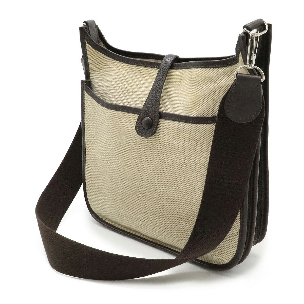 Hermes Hermes Hermès Evelyne II PM Toile H Leather Shoulder Bag Textile Crossbody Bag Stamp J (2006) DUTY FREE for USA Size ONE SIZE - 2 Thumbnail
