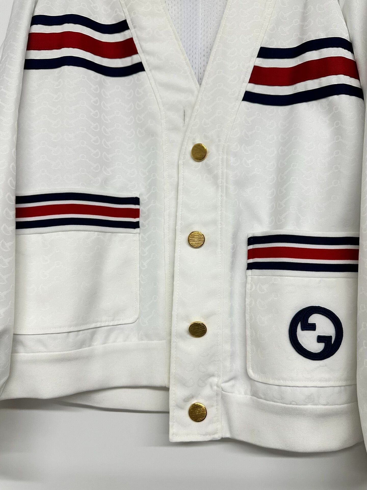 Gucci Gucci White Striped Button Jacket Size US S / EU 44-46 / 1 - 7 Thumbnail