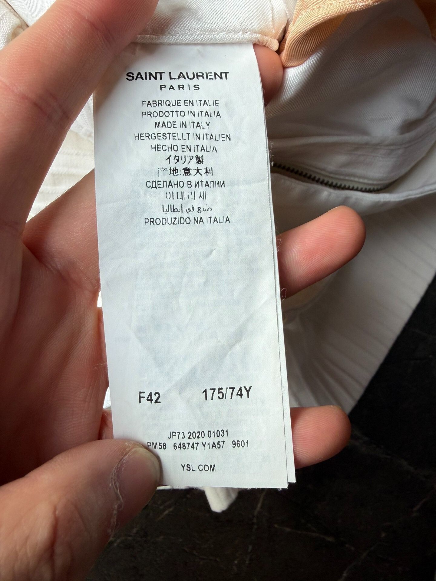 Saint Laurent Paris Saint Laurent White Striped Shorts F42 Size US 26 / EU 42 - 4 Thumbnail