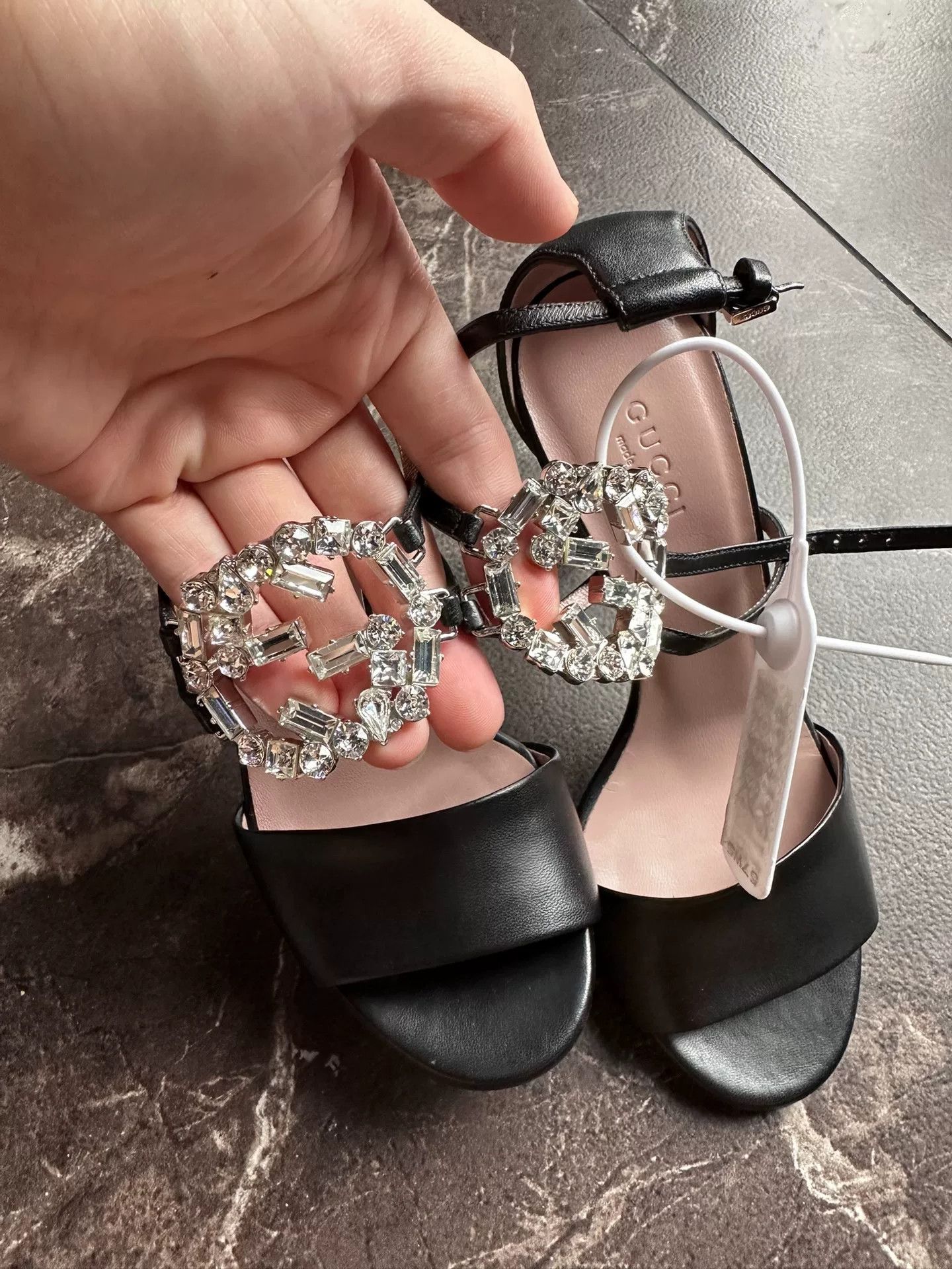 Gucci Gucci Logo Crystal Satin High Heels Size US 5 / IT 35 - 2 Thumbnail