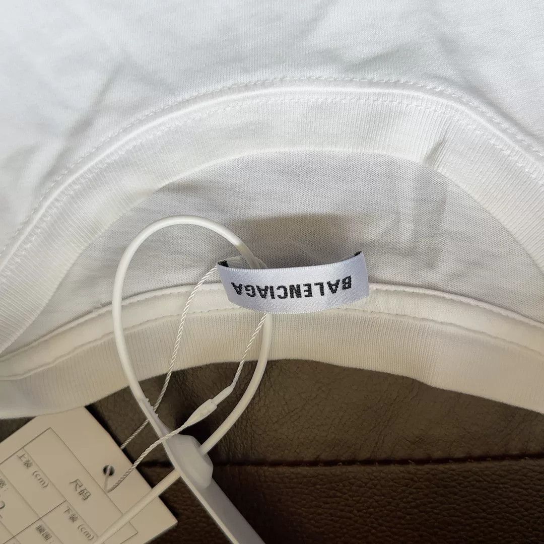 Balenciaga Balenciaga White Logo Short Sleeve T-Shirt Size S / US 4 / IT 40 - 3 Thumbnail