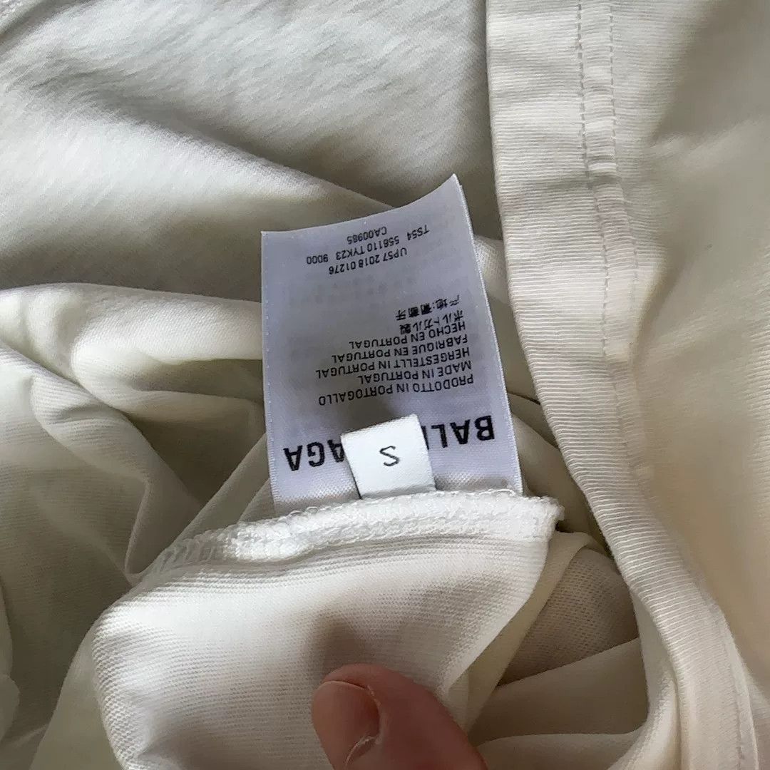 Balenciaga Balenciaga White Logo Short Sleeve T-Shirt Size S / US 4 / IT 40 - 4 Thumbnail