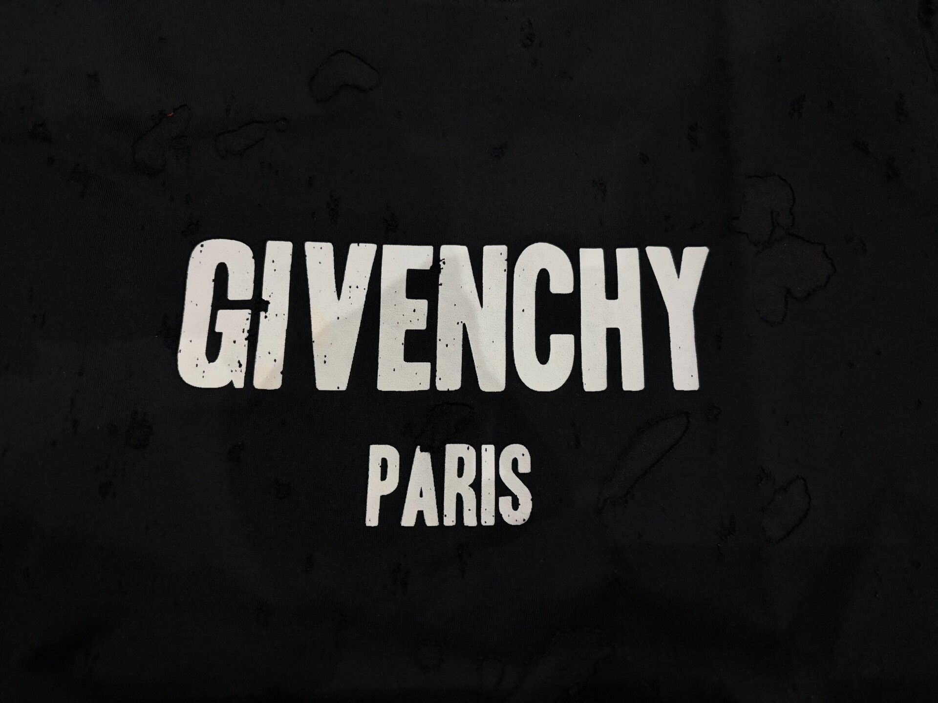 Givenchy Givenchy Black Distressed Short-Sleeve T-Shirt Size US XXS / EU 40 - 3 Thumbnail