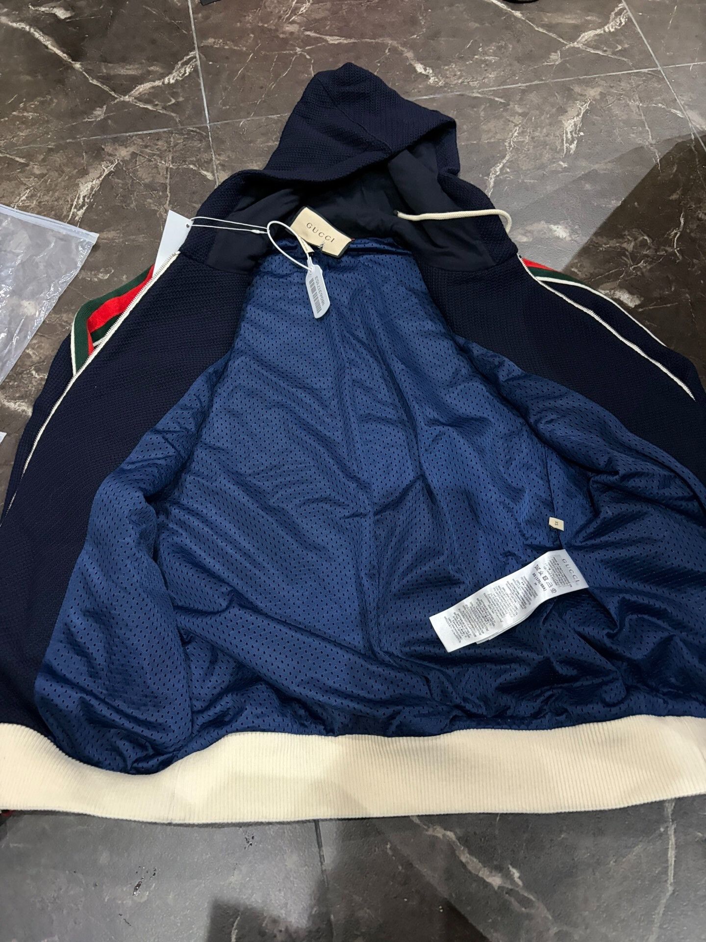 Gucci Gucci Double G Embroidered Wool Hooded Coat Size US XS / EU 42 / 0 - 6 Thumbnail