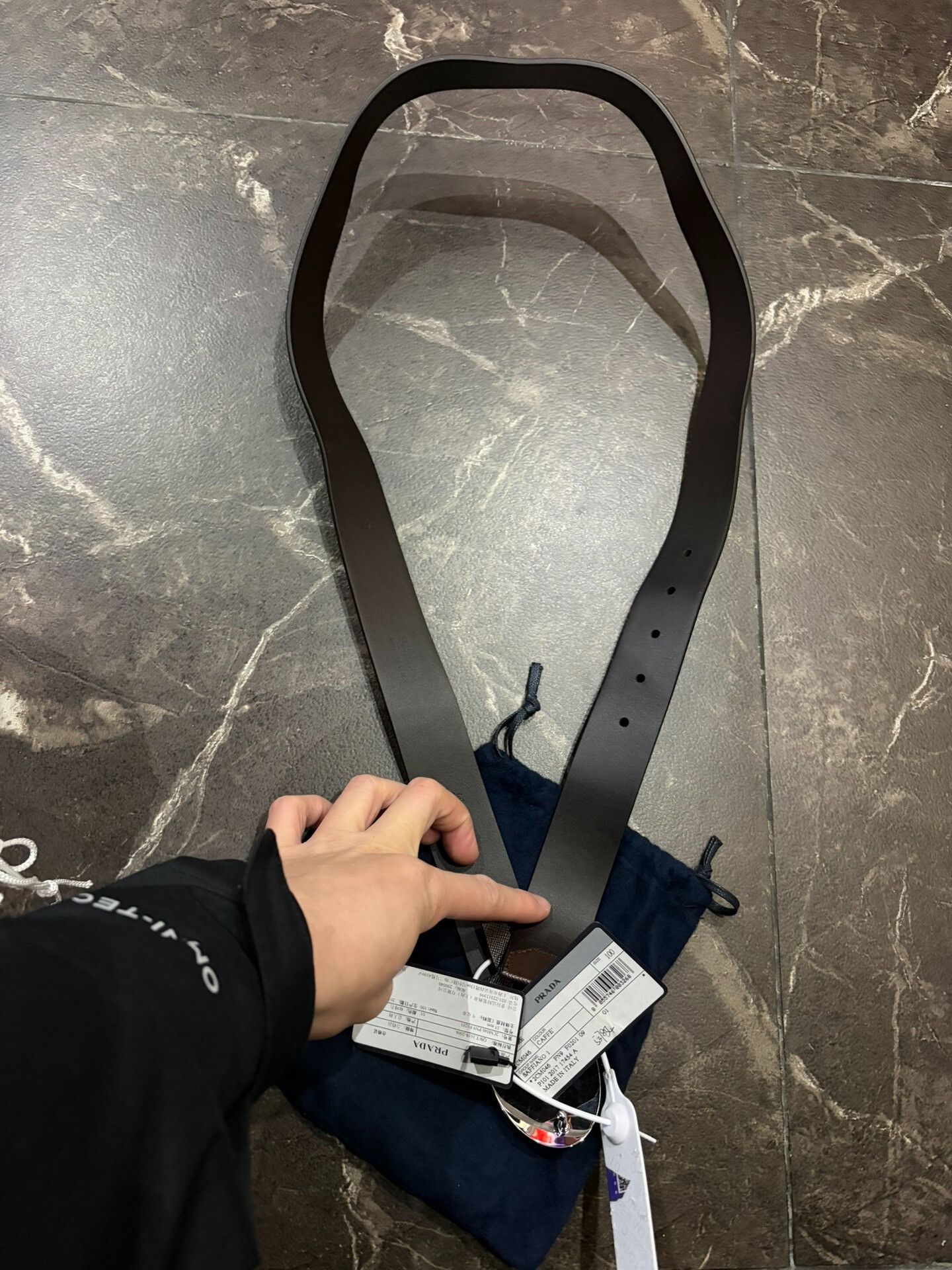 Prada Prada Men's Leather Belt Size ONE SIZE - 3 Thumbnail