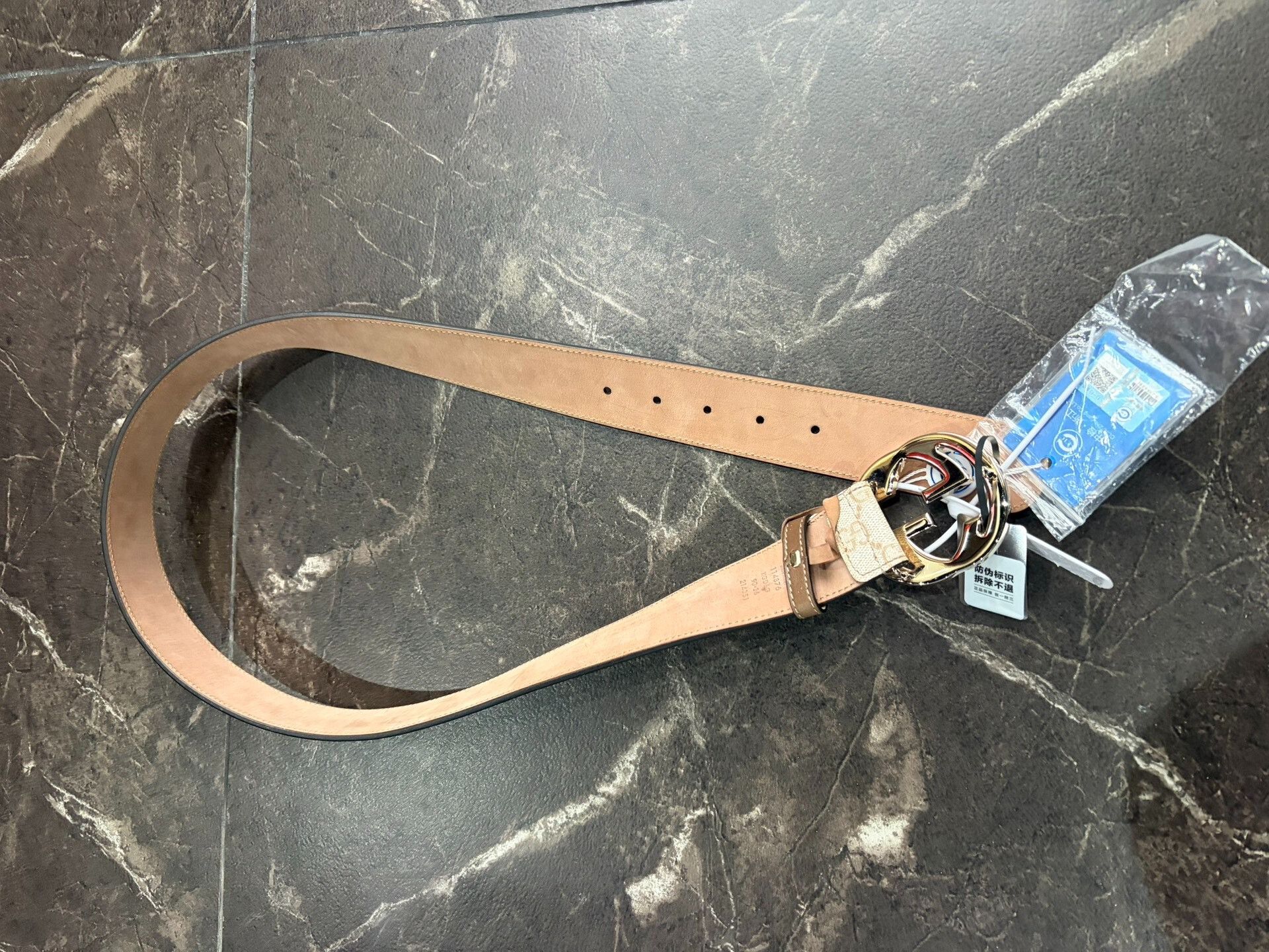 Gucci Gucci Beige Leather Belt Size ONE SIZE - 2 Thumbnail