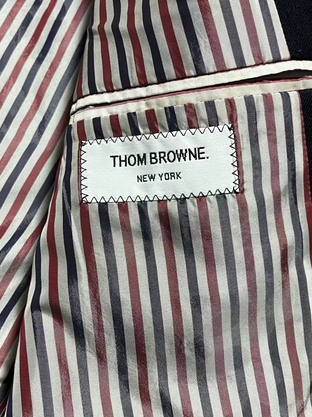 Thom Browne Thom Browne Navy Wool Suit for Men Size US XL / EU 56 / 4 - 5 Thumbnail