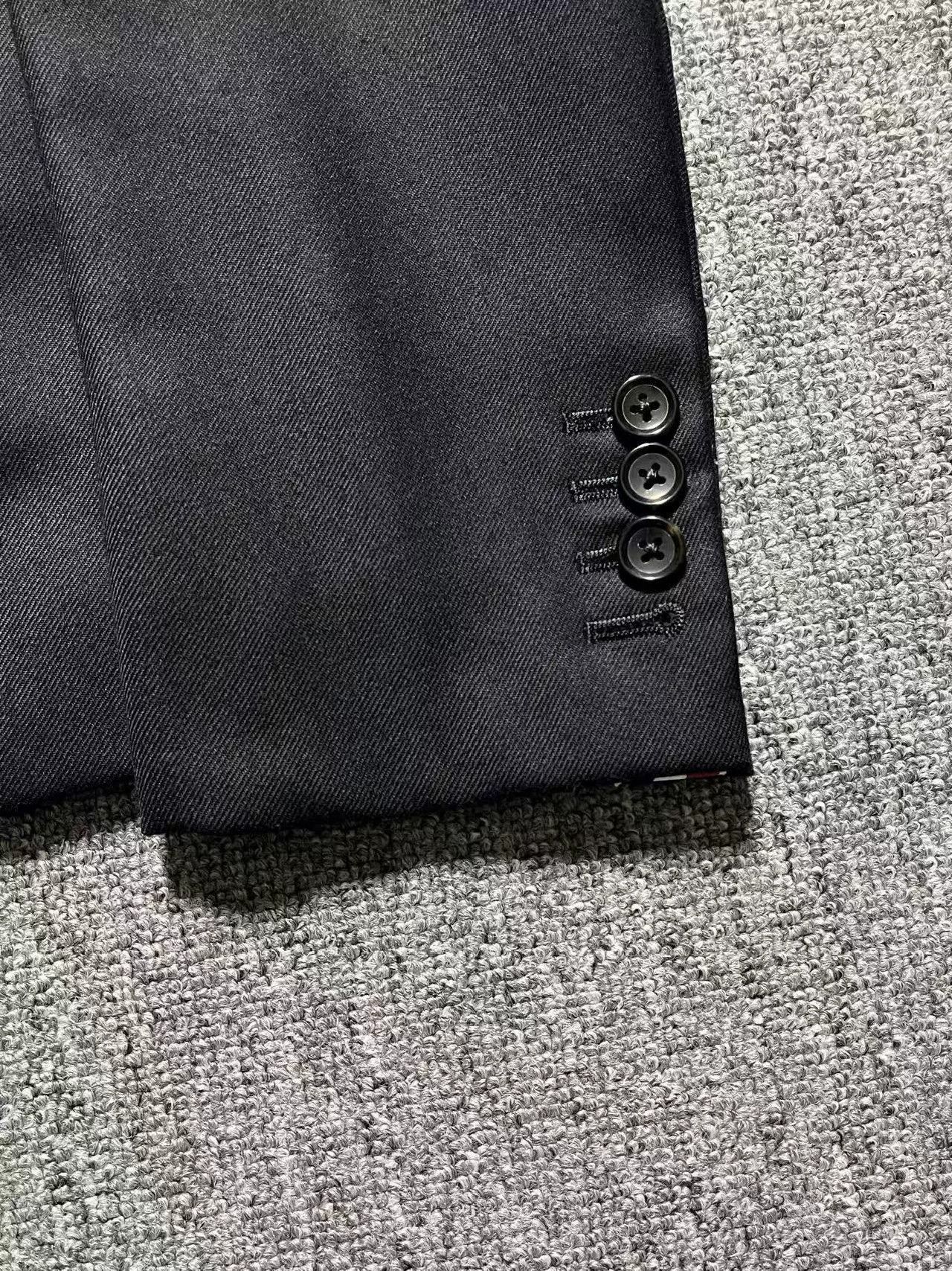 Thom Browne Thom Browne Navy Wool Suit for Men Size US XL / EU 56 / 4 - 4 Thumbnail
