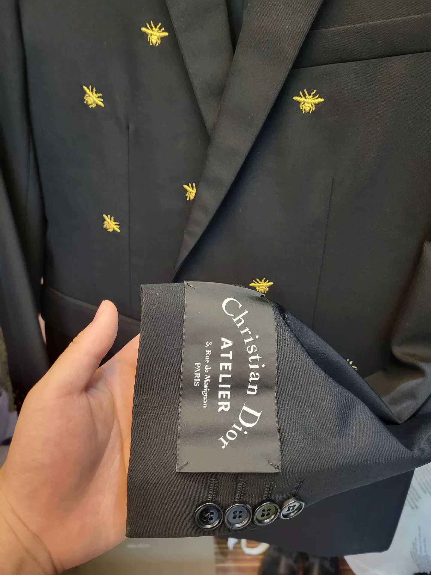 Dior Dior Homme Bee Embroidered Suit Jacket Size US S / EU 44-46 / 1 - 2 Thumbnail