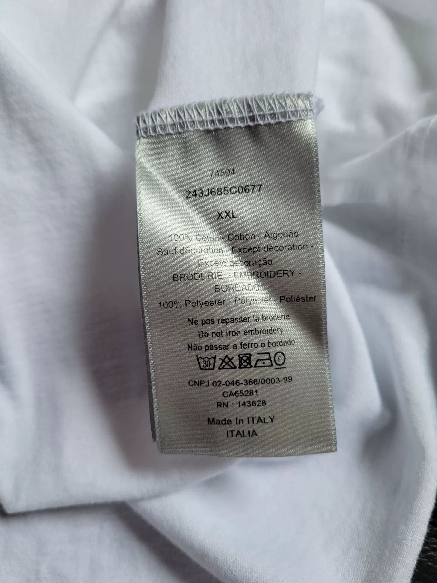 Dior White Embroidered Logo T-Shirt by Dior Size US XXL / EU 58 / 5 - 6 Thumbnail