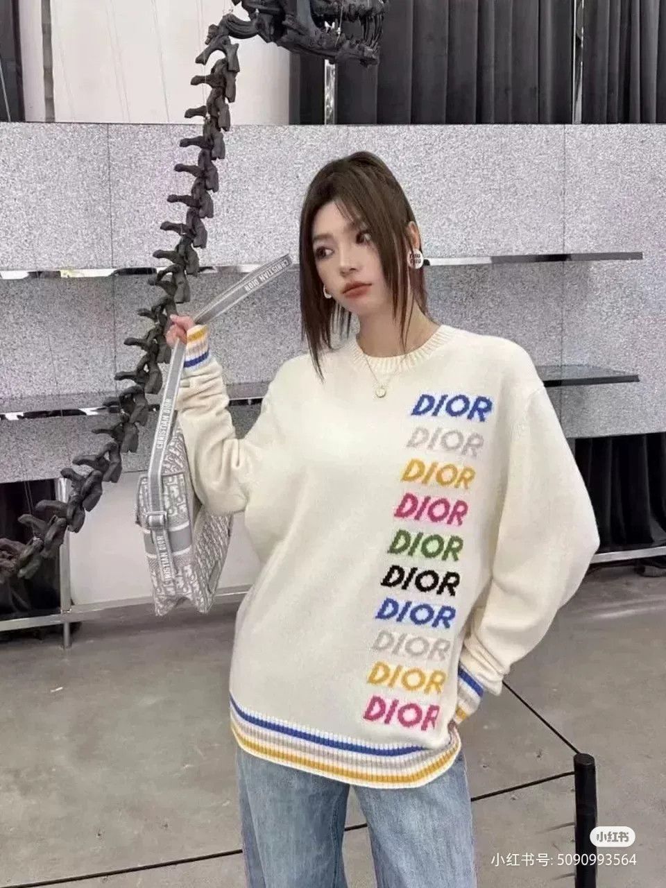 Dior Dior Rainbow Logo Sweater Size US XL / EU 56 / 4 - 8 Thumbnail