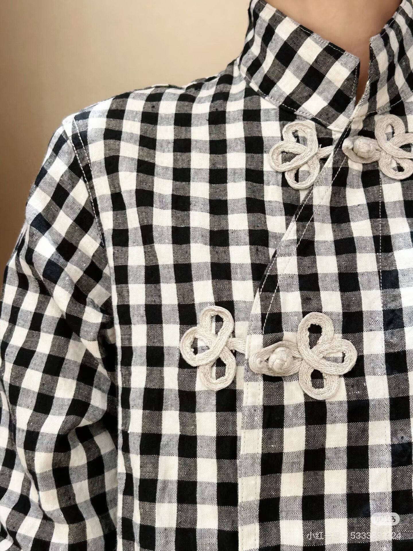 45rpm Linen New Chinese Style Shirt Size M / US 6-8 / IT 42-44 - 3 Thumbnail