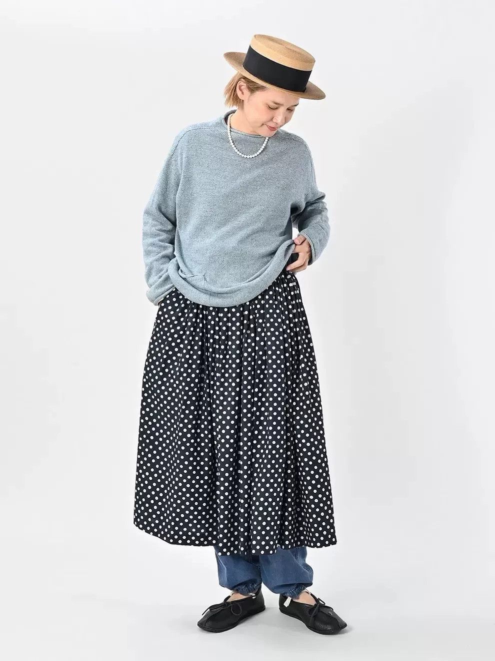 45rpm Blue Knit Sweater for Transitional Weather Size L / US 10 / IT 46 - 4 Thumbnail