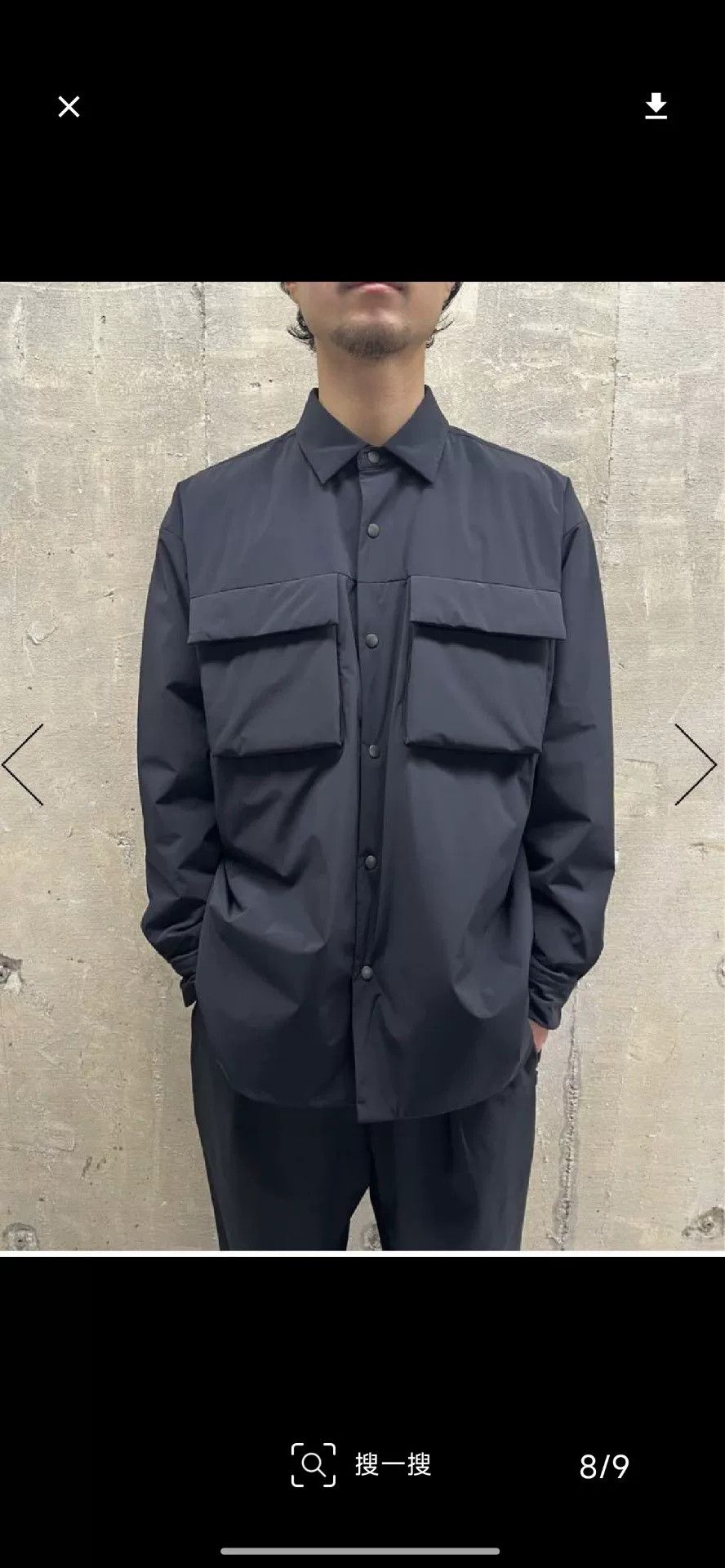 Descente Descente Allterrain Black Cotton Shirt Jacket Size US L / EU 52-54 / 3 - 7 Thumbnail