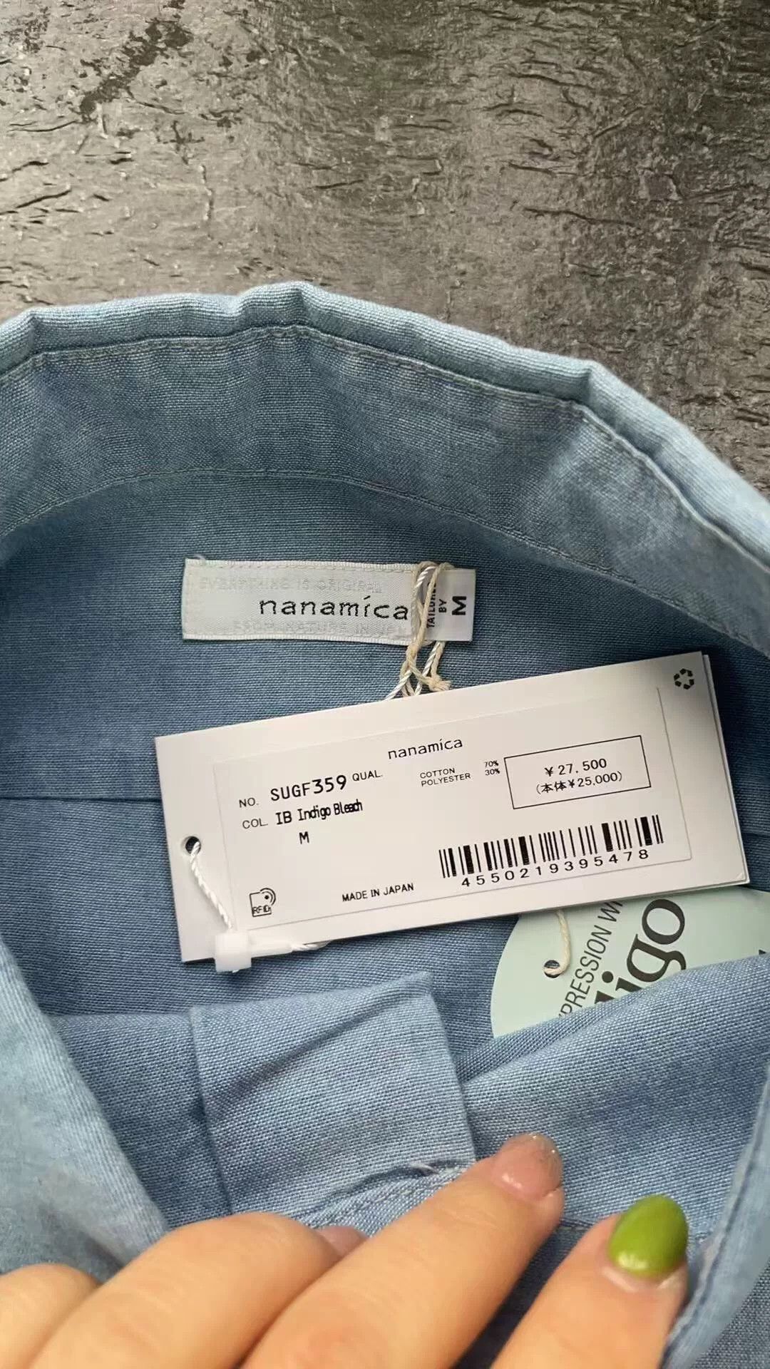 Nanamica Nanamica Regular Collar Chambray Shirt Size US M / EU 48-50 / 2 - 4 Thumbnail