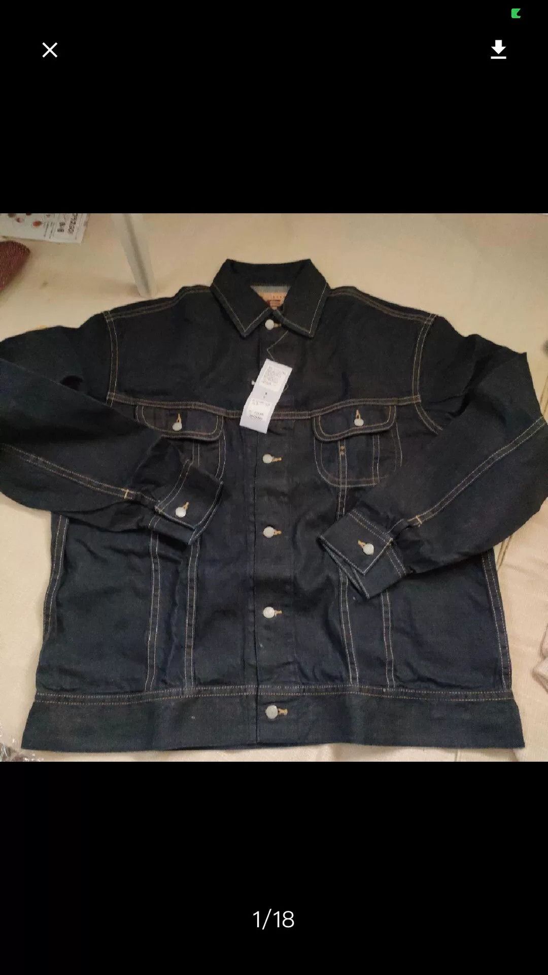 45rpm Oversized Black Denim Jacket Size US XL / EU 56 / 4 - 2 Thumbnail
