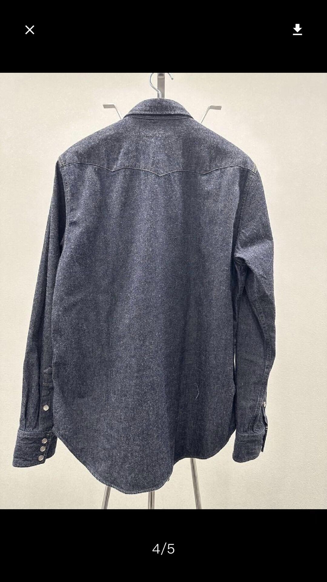 RRL Ralph Lauren RRL Denim Western Long Sleeve Shirt Size US M / EU 48-50 / 2 - 5 Thumbnail