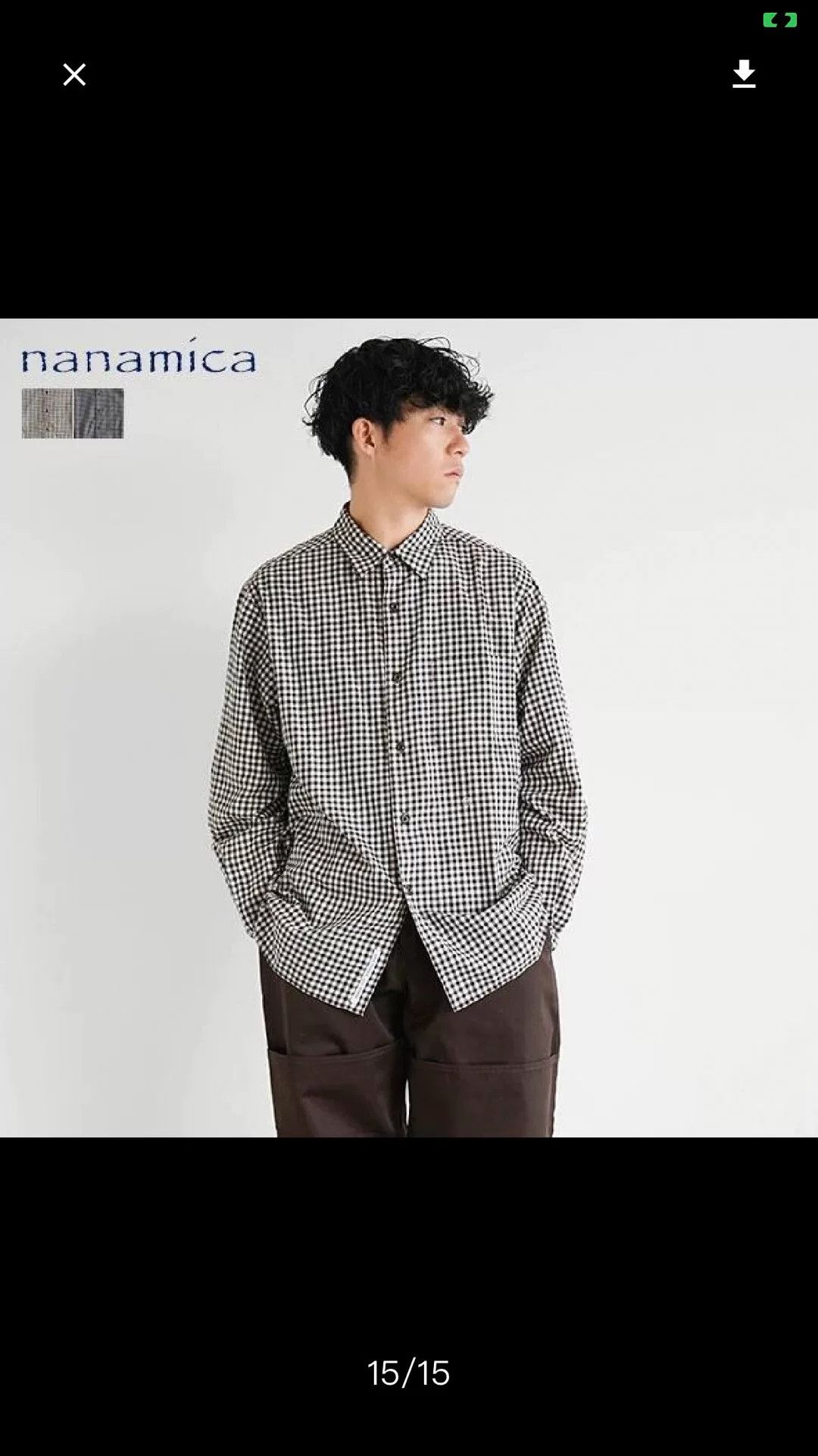 Nanamica New Navy Checkered Shirt for Men Size US L / EU 52-54 / 3 - 4 Thumbnail