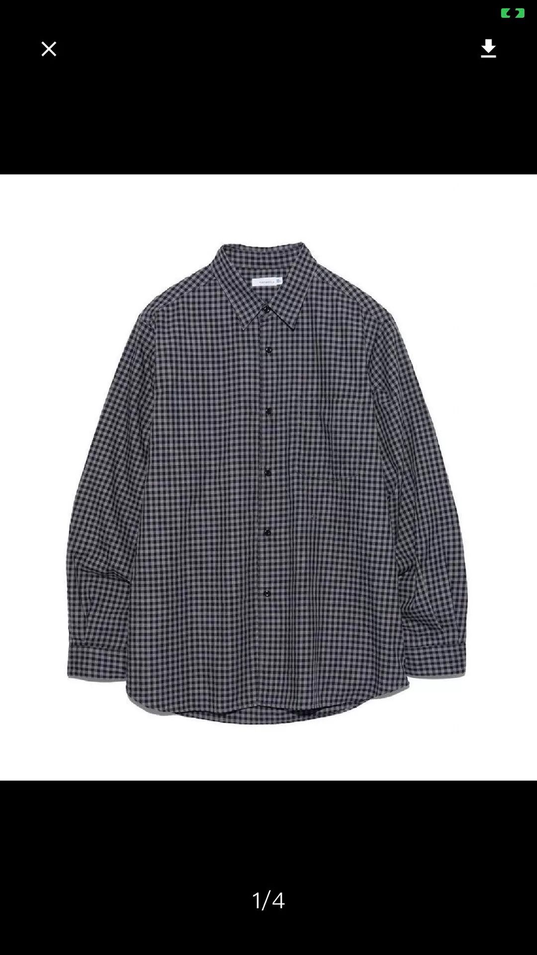 Nanamica New Navy Checkered Shirt for Men Size US L / EU 52-54 / 3 - 8 Thumbnail