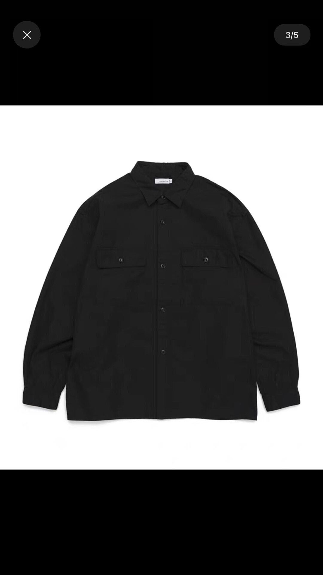 Nanamica Black Utility Light Wind Shirt Size US M / EU 48-50 / 2 - 2 Thumbnail