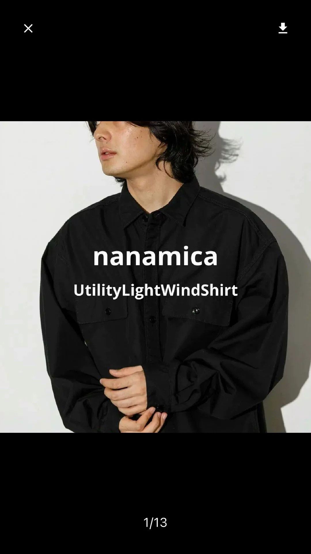 Nanamica Black Utility Light Wind Shirt Size US M / EU 48-50 / 2 - 3 Thumbnail