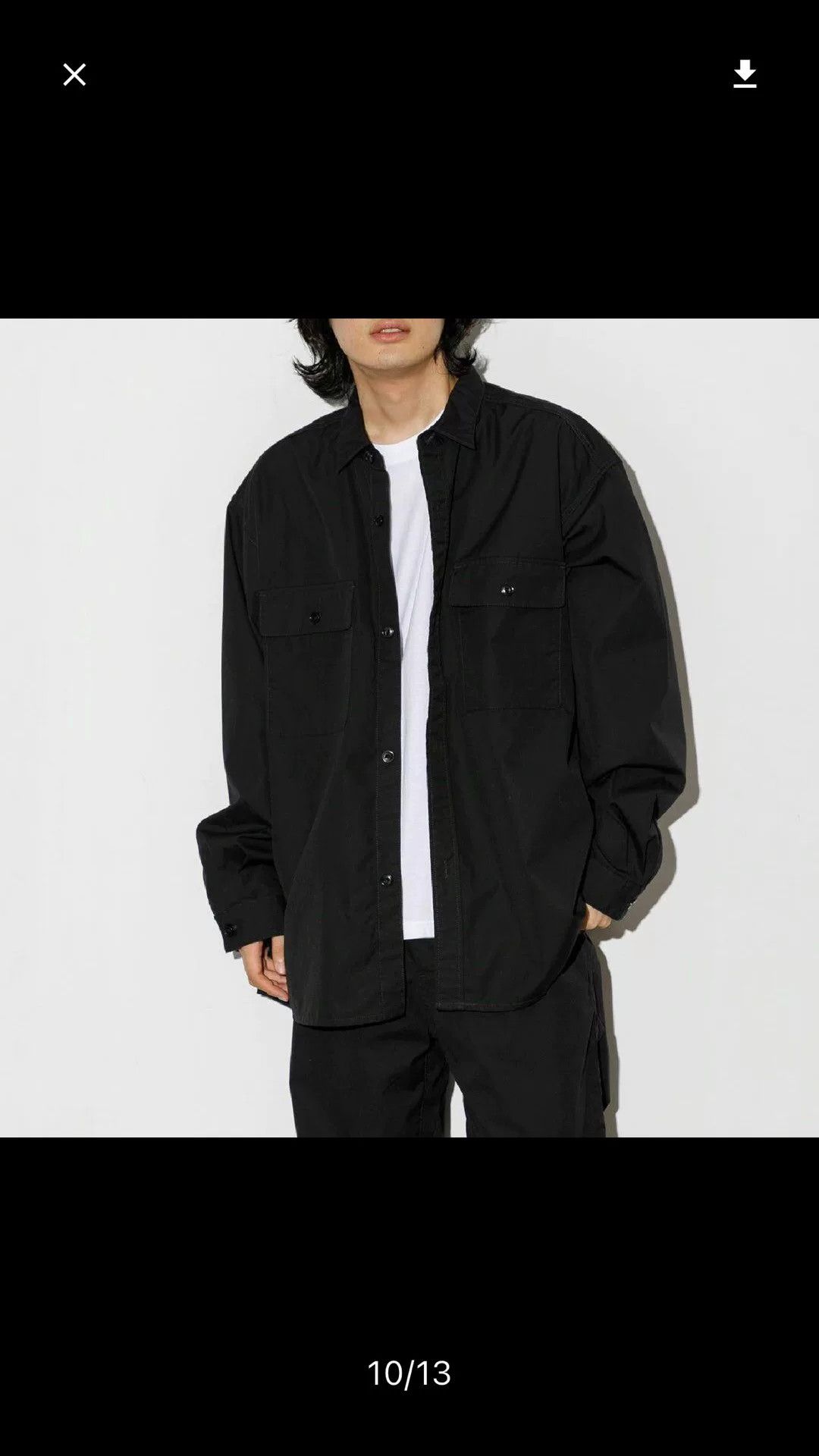 Nanamica Black Utility Light Wind Shirt Size US M / EU 48-50 / 2 - 4 Thumbnail