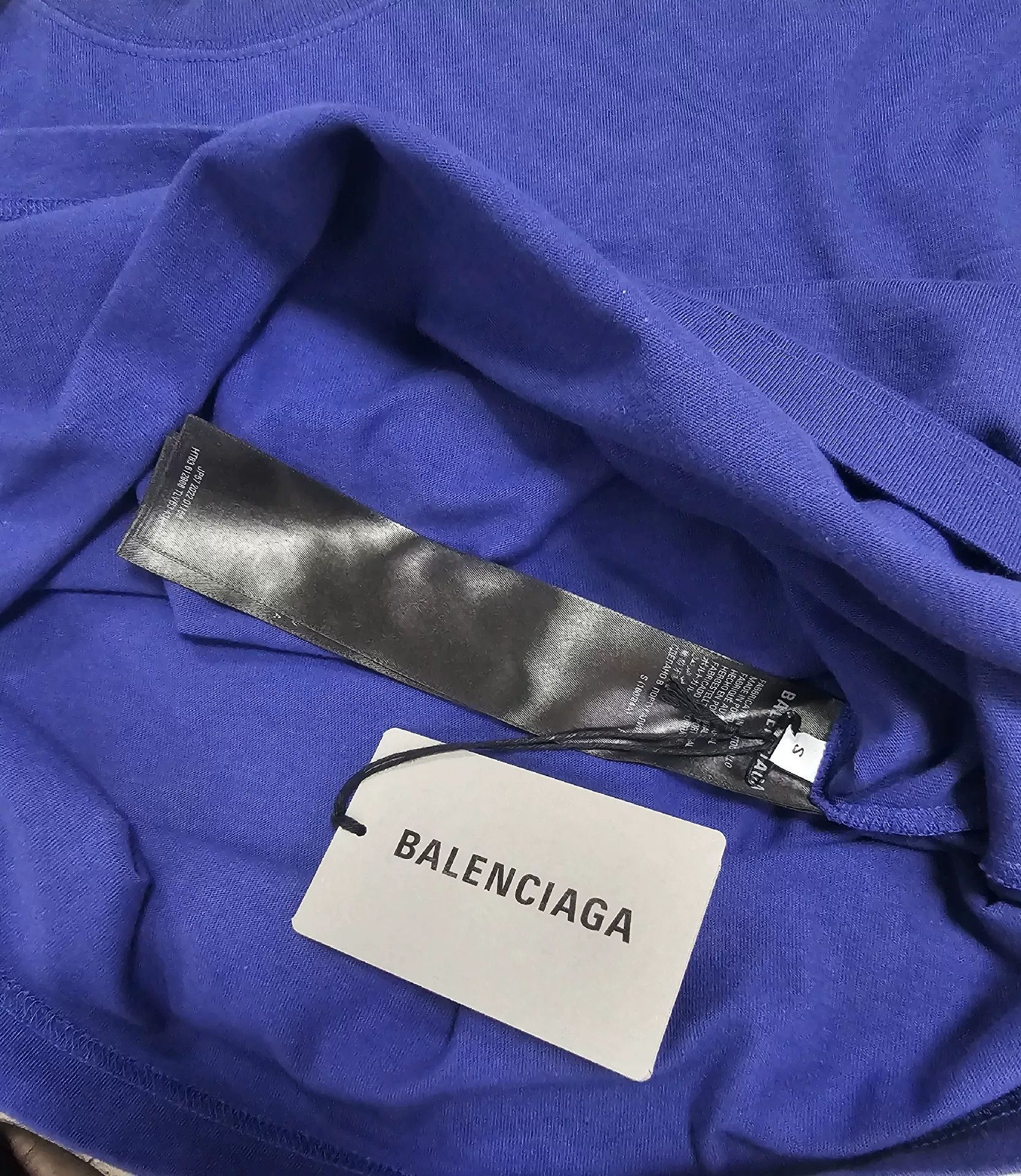 Balenciaga Balenciaga Blue Short Sleeve T-Shirt Size US S / EU 44-46 / 1 - 7 Thumbnail