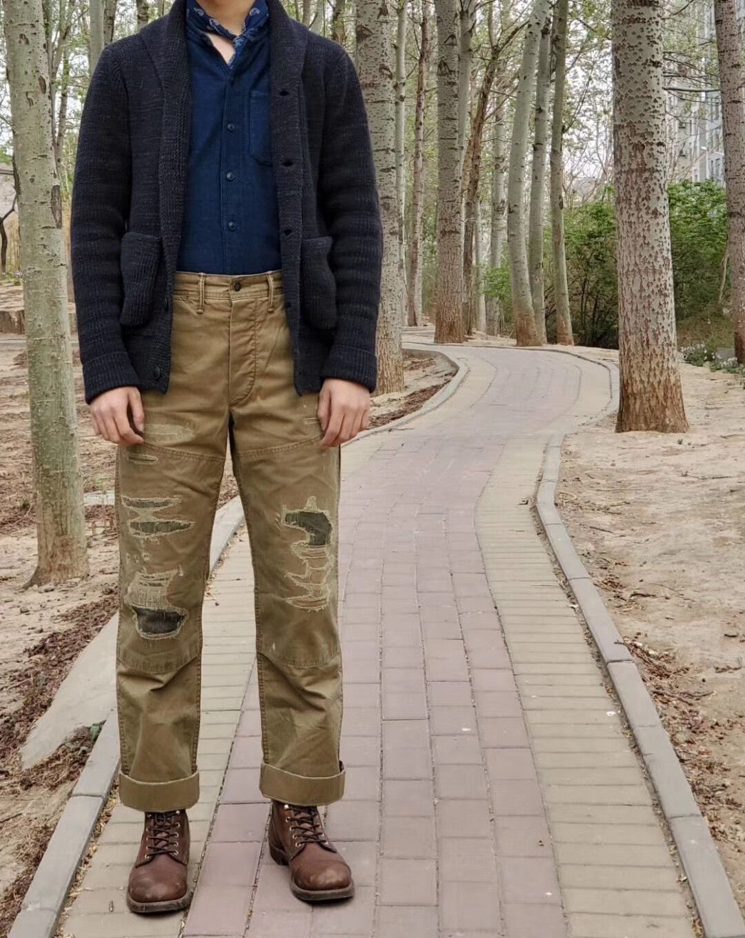 RRL Ralph Lauren Distressed Double RL RRL Cargo Pants Size US 36 / EU 52 - 9 Thumbnail