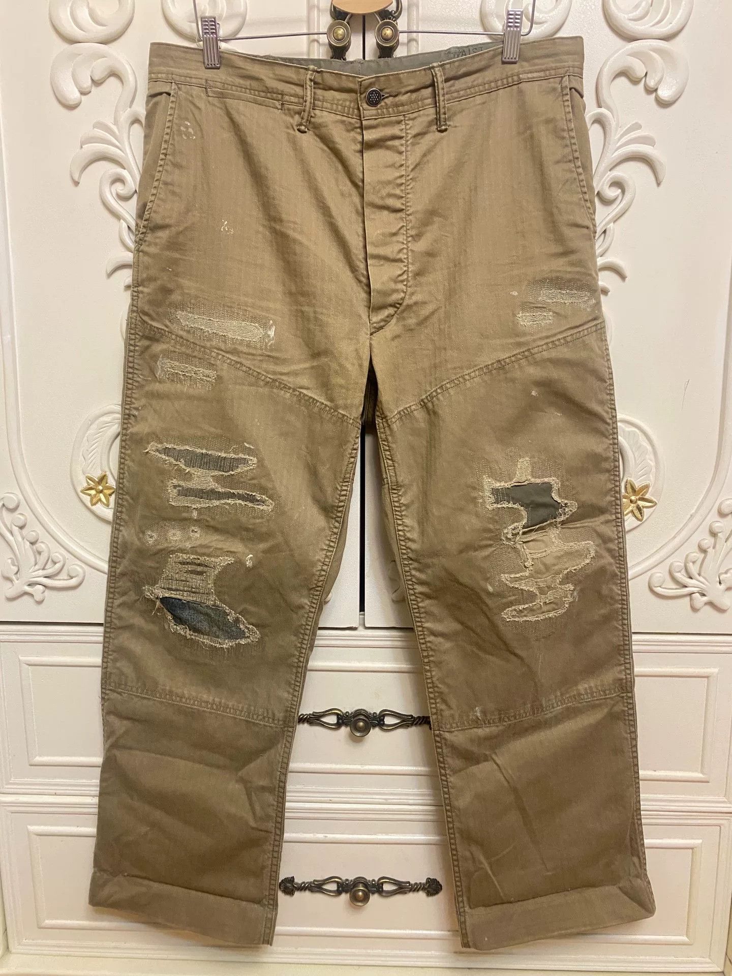 RRL Ralph Lauren Distressed Double RL RRL Cargo Pants Size US 36 / EU 52 - 3 Thumbnail