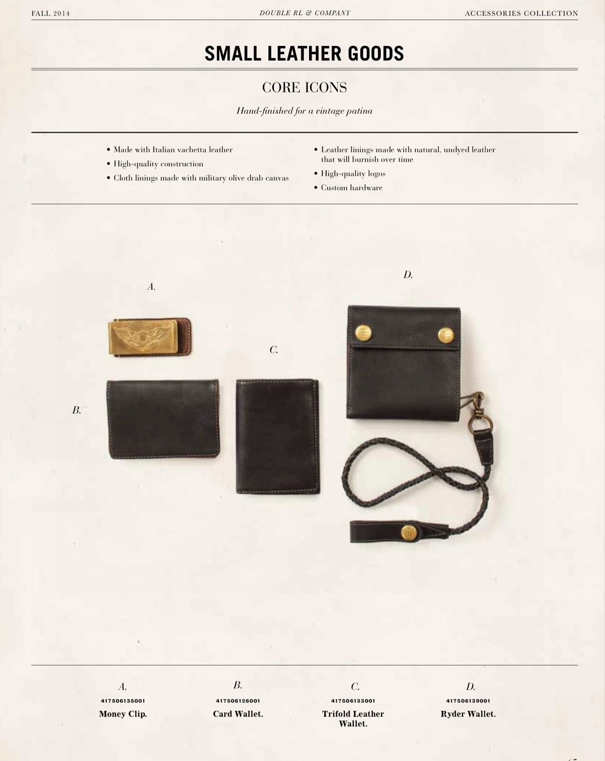 RRL Ralph Lauren RRL Tooled-Leather Money Clip Size ONE SIZE - 4 Thumbnail