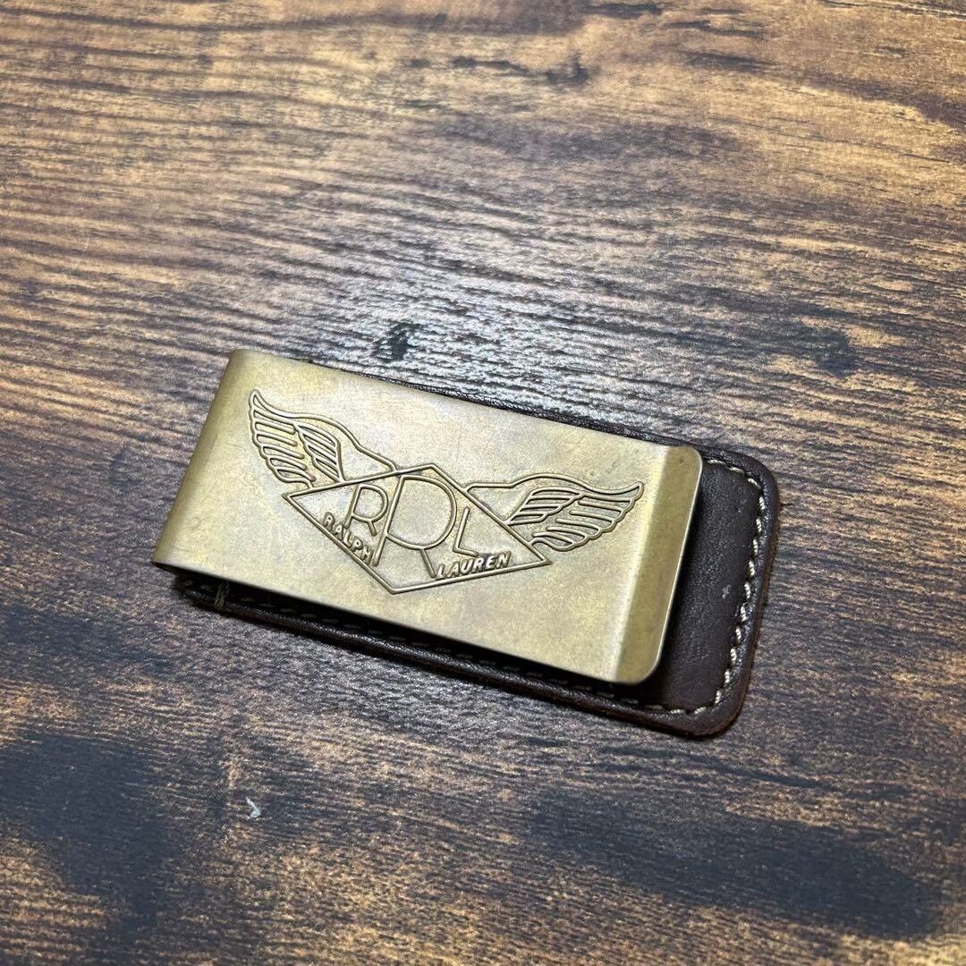 RRL Ralph Lauren RRL Tooled-Leather Money Clip Size ONE SIZE - 2 Thumbnail
