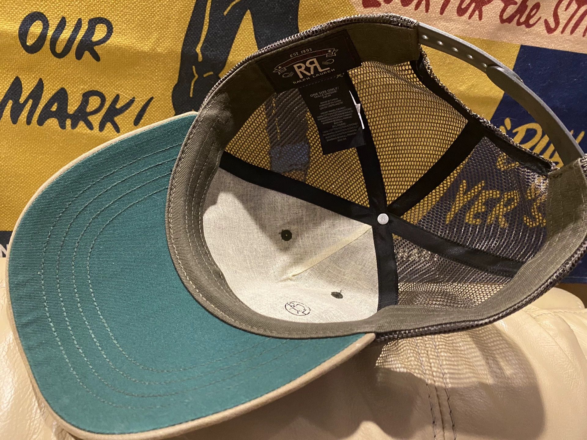 RRL Ralph Lauren Double RL Logo Military Baseball Cap Size ONE SIZE - 8 Thumbnail