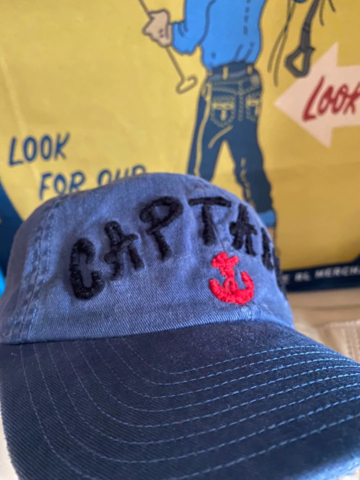 RRL Ralph Lauren Vintage Military Blue Captain Baseball Cap Size ONE SIZE - 3 Thumbnail