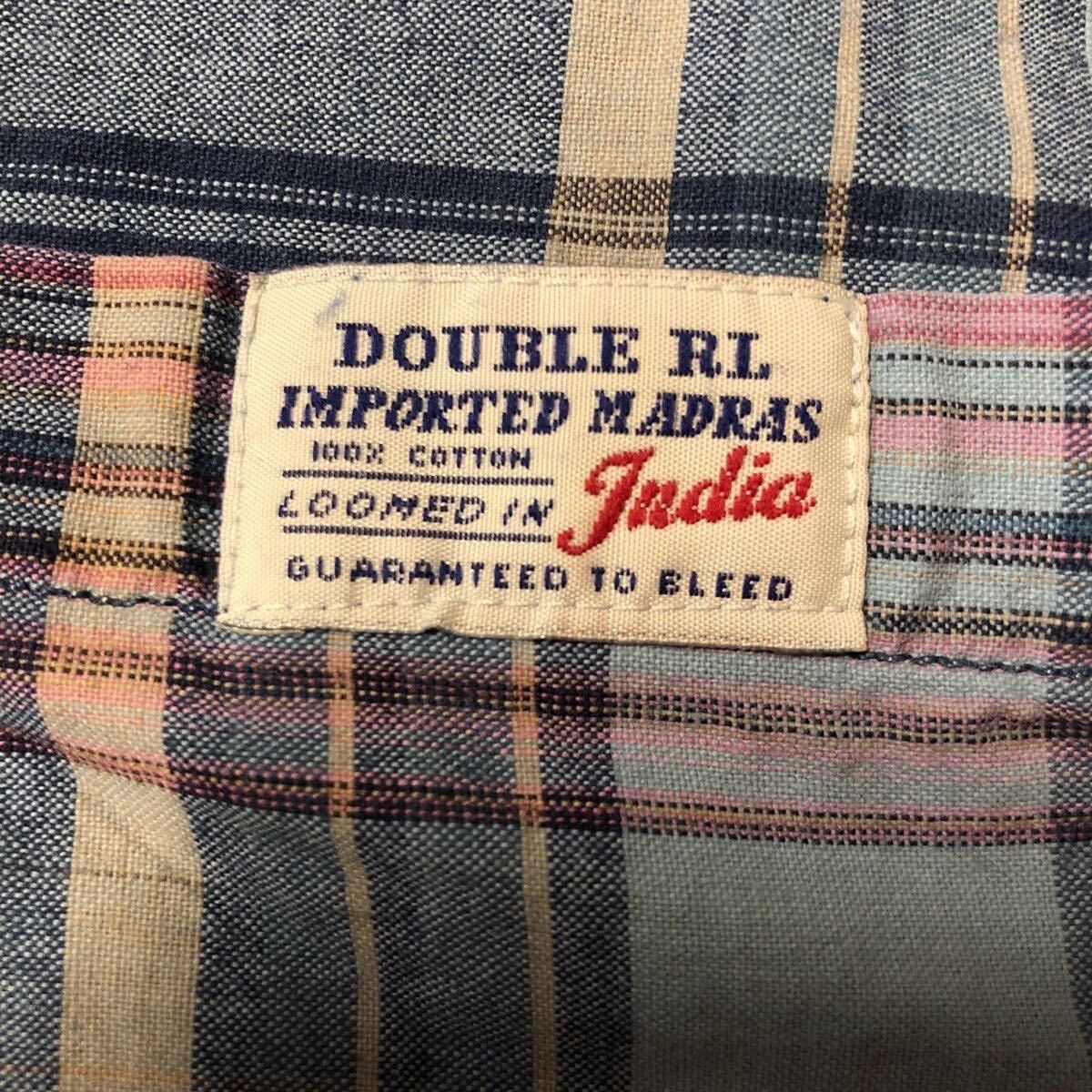 RRL Ralph Lauren Double RL Blue Check Short Sleeve Shirt Size US XL / EU 56 / 4 - 8 Thumbnail