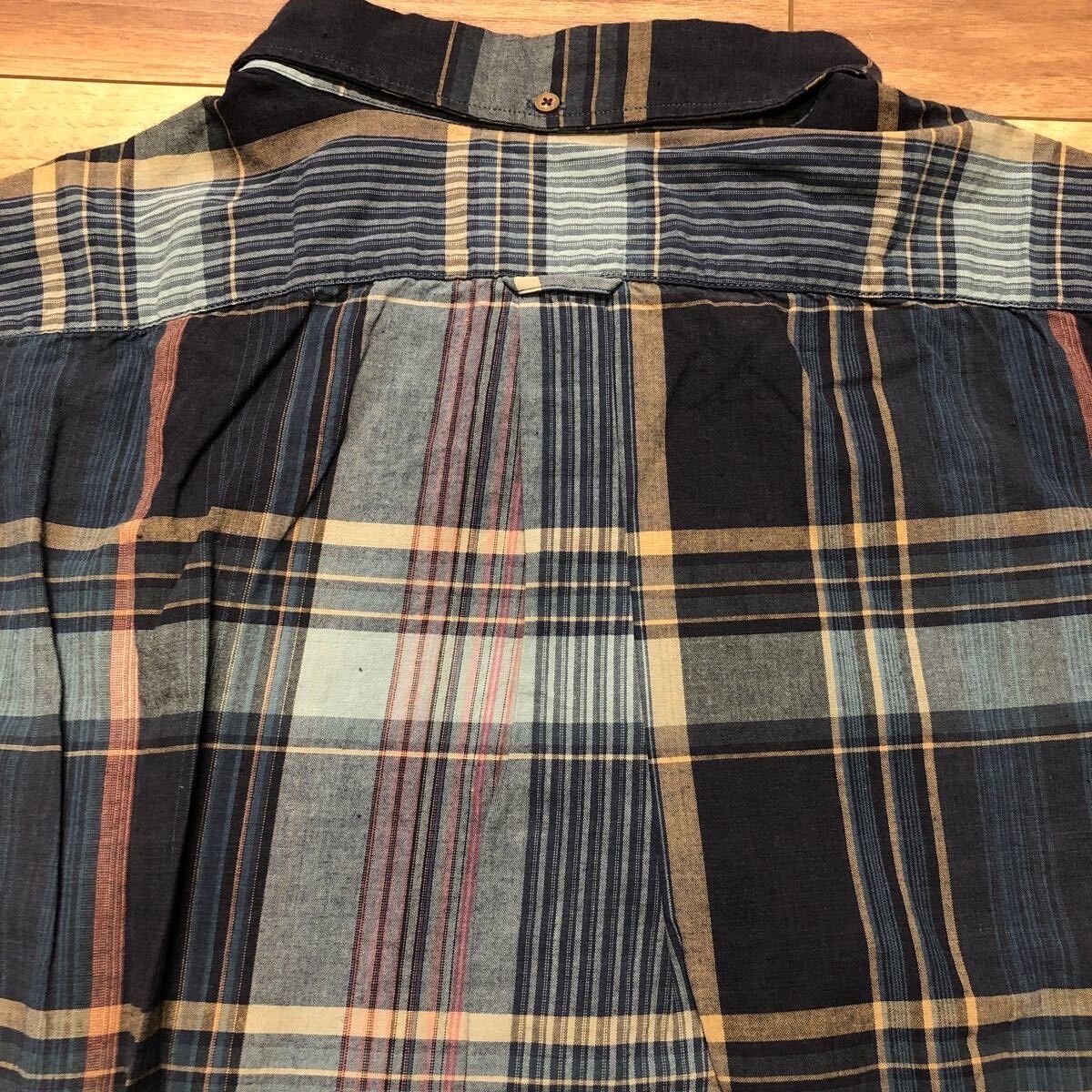 RRL Ralph Lauren Double RL Blue Check Short Sleeve Shirt Size US XL / EU 56 / 4 - 7 Thumbnail