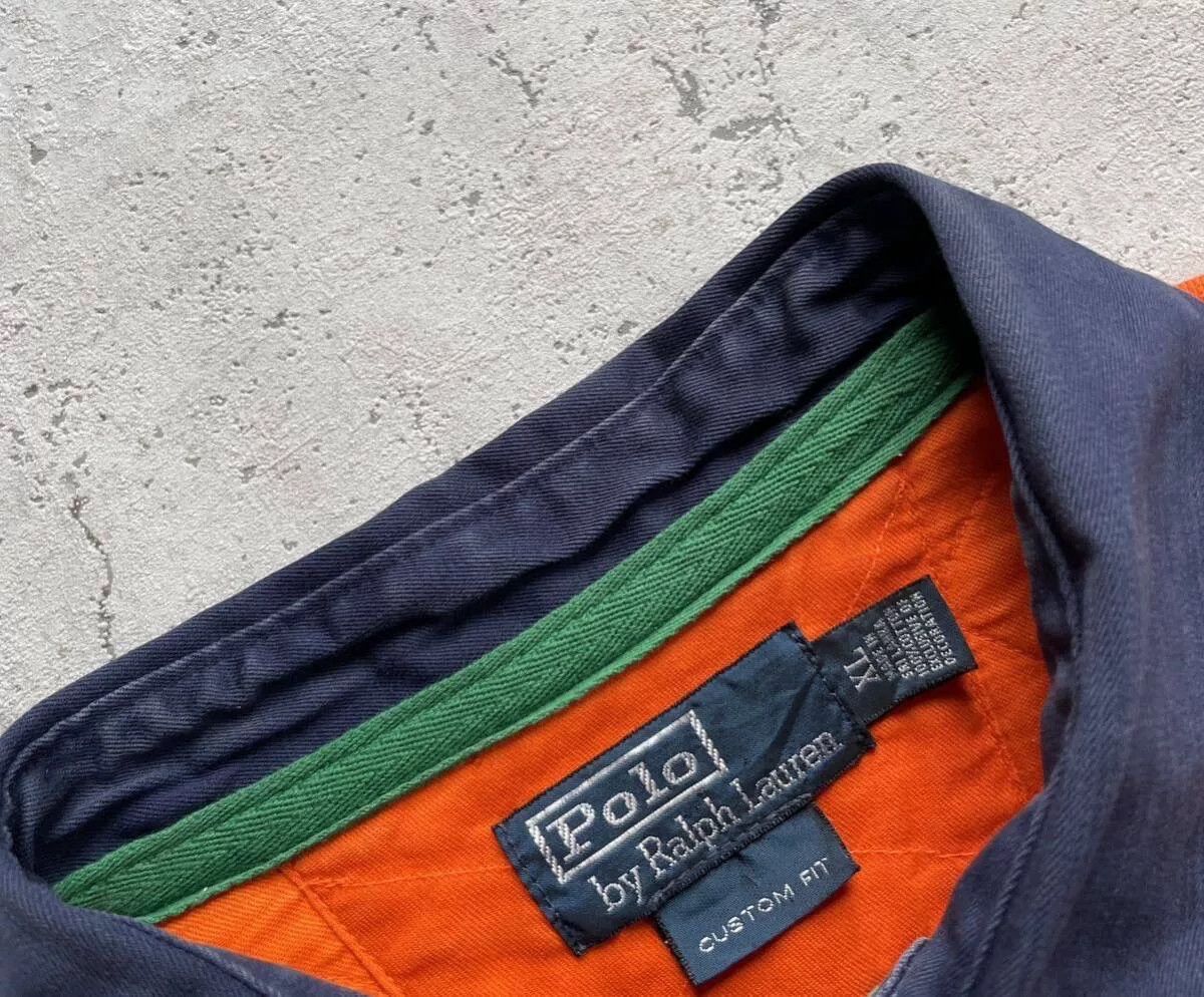 Polo Ralph Lauren Vintage Polo Ralph Lauren Orange Polo Shirt Size US XL / EU 56 / 4 - 3 Thumbnail