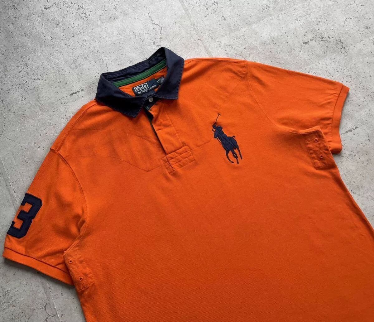 Polo Ralph Lauren Vintage Polo Ralph Lauren Orange Polo Shirt Size US XL / EU 56 / 4 - 2 Thumbnail
