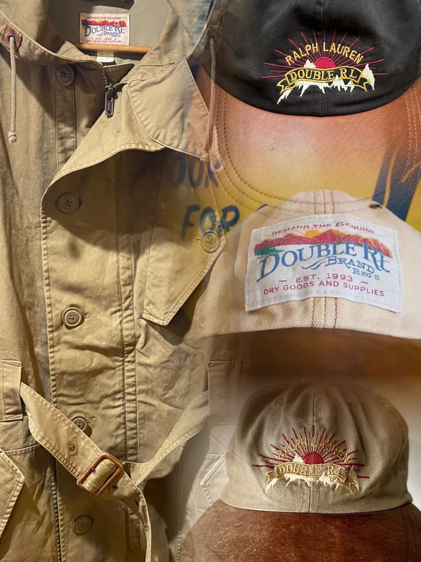 RRL Ralph Lauren Double RL Vintage Sunset Logo Cap Size ONE SIZE - 2 Thumbnail