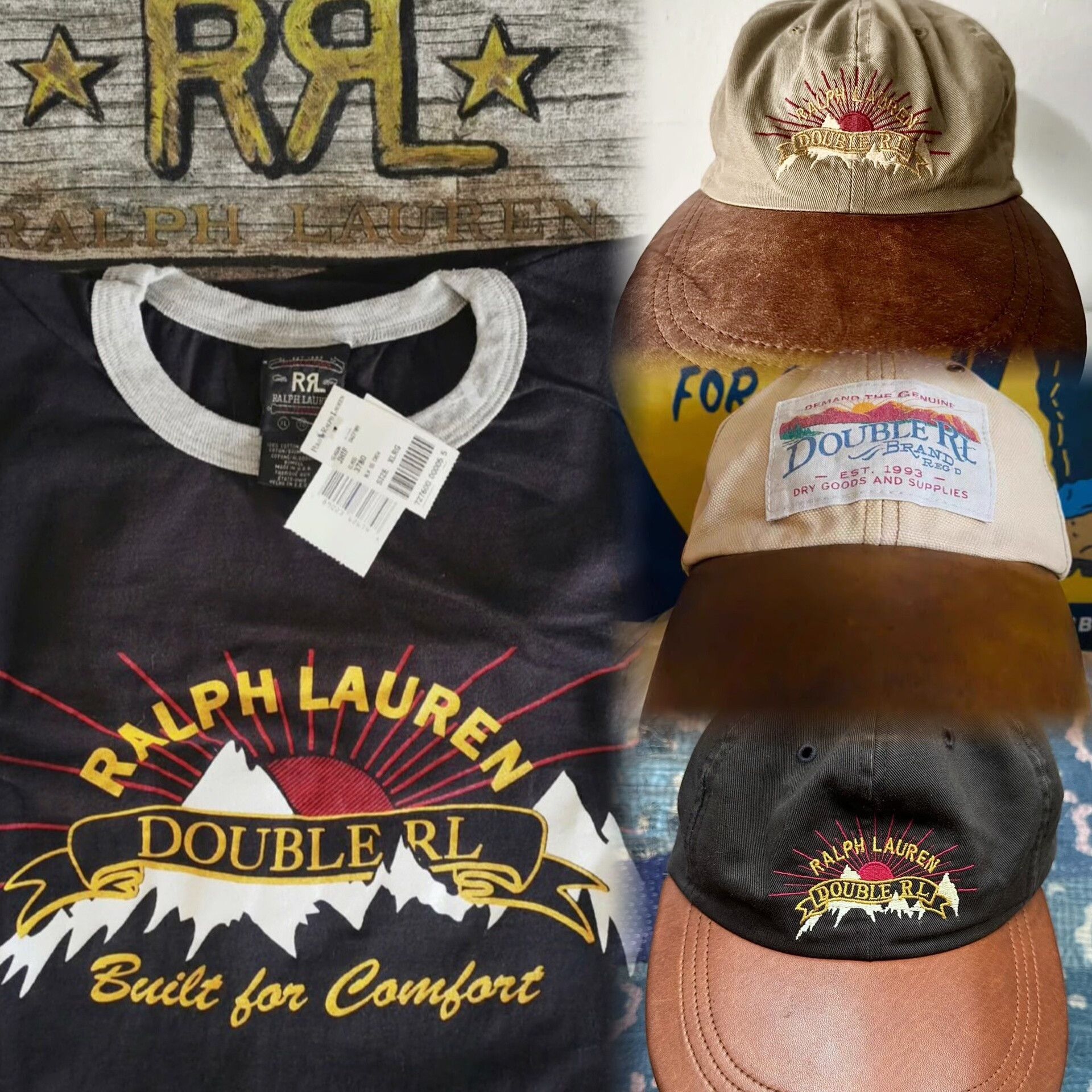 RRL Ralph Lauren Double RL Vintage Sunset Logo Cap Size ONE SIZE - 5 Thumbnail