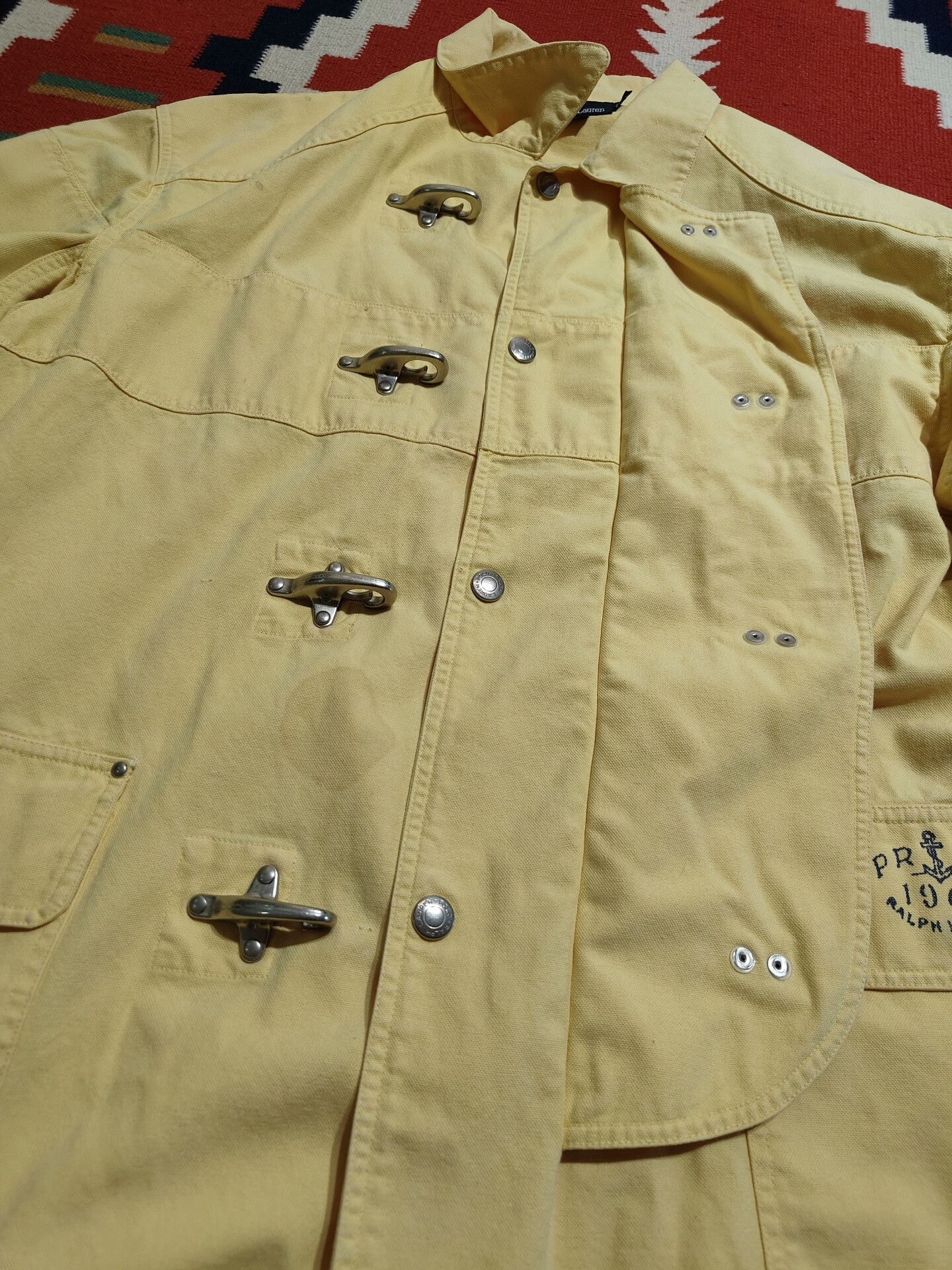 RRL Ralph Lauren Vintage Polo Yellow Firefighter Jacket Size US XL / EU 56 / 4 - 6 Thumbnail