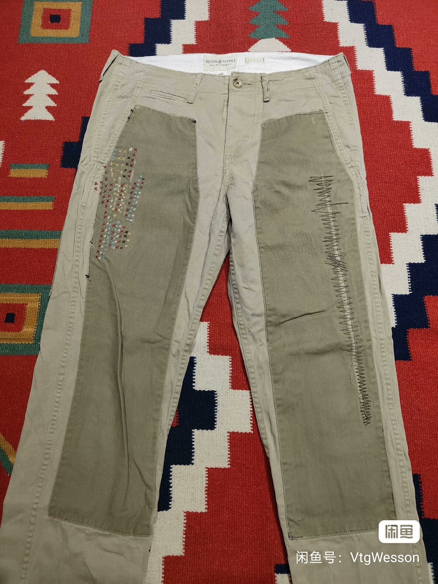 RRL Ralph Lauren Ralph Lauren Patchwork Cargo Pants Size US 31 - 2 Thumbnail
