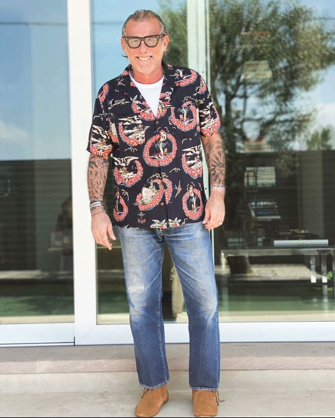 RRL Ralph Lauren RRL Aloha Military Print Short Sleeve Shirt Size US S / EU 44-46 / 1 - 3 Thumbnail