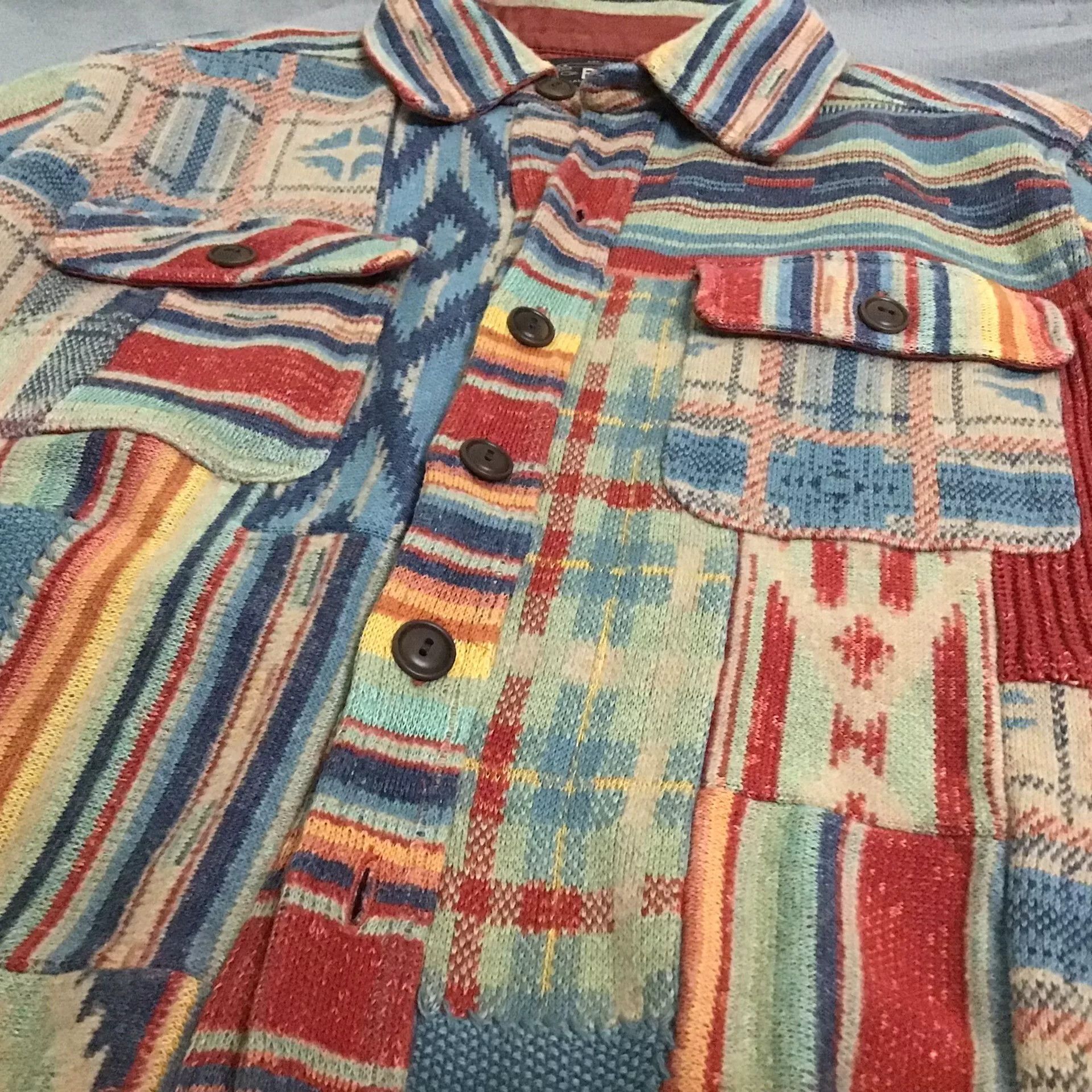 RRL Ralph Lauren RRL Ralph Lauren Patchwork Shirt Size US XS / EU 42 / 0 - 3 Thumbnail