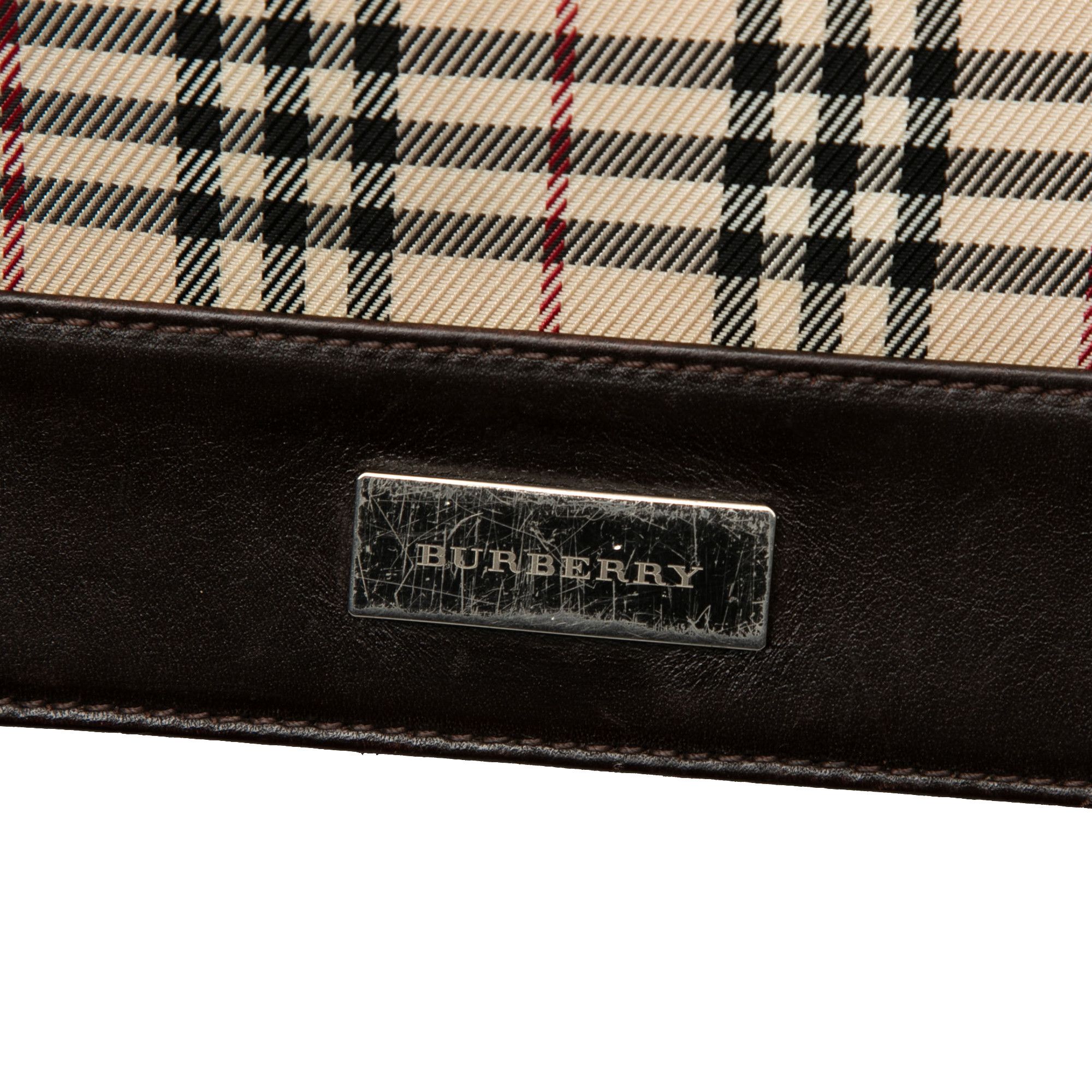 Burberry House Check Canvas Flap Crossbody