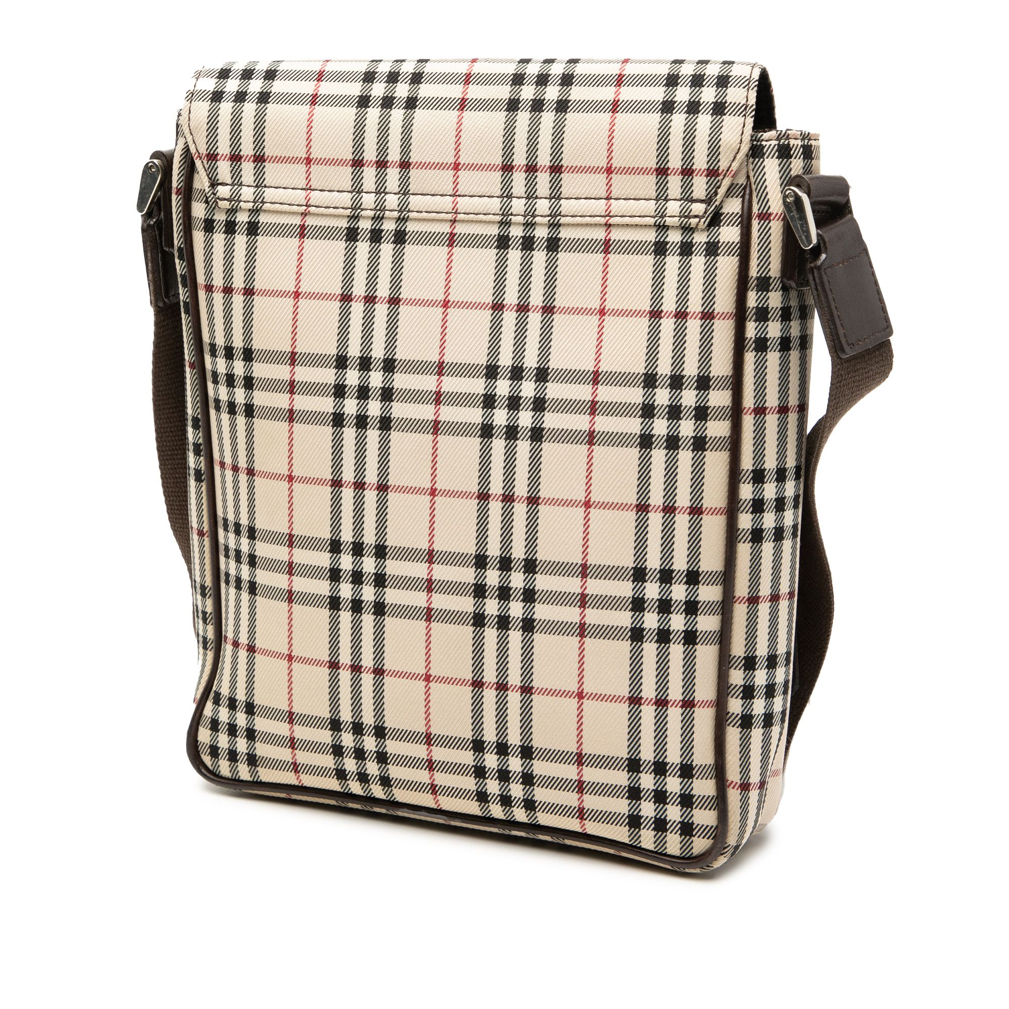 Burberry House Check Canvas Flap Crossbody