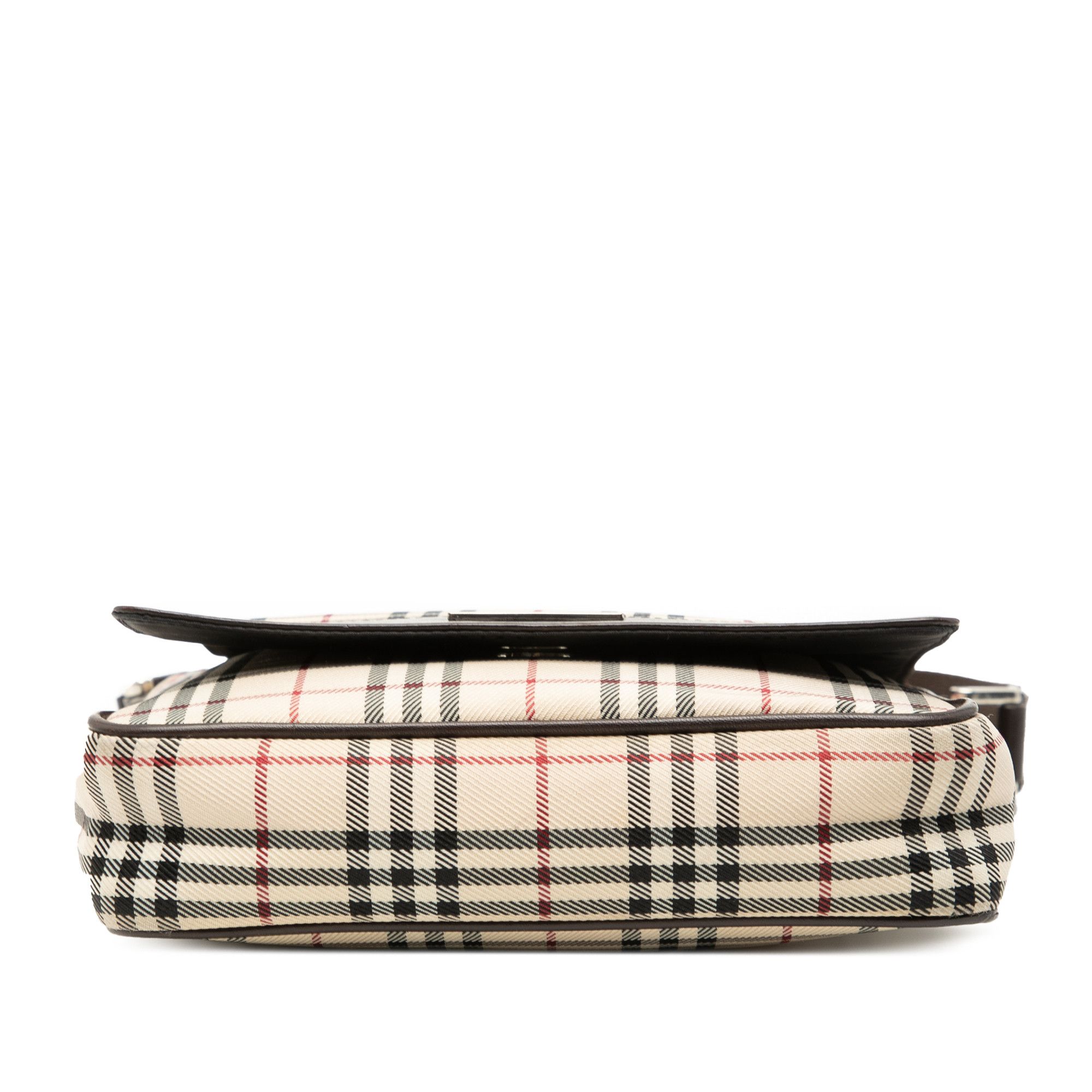 Burberry House Check Canvas Flap Crossbody